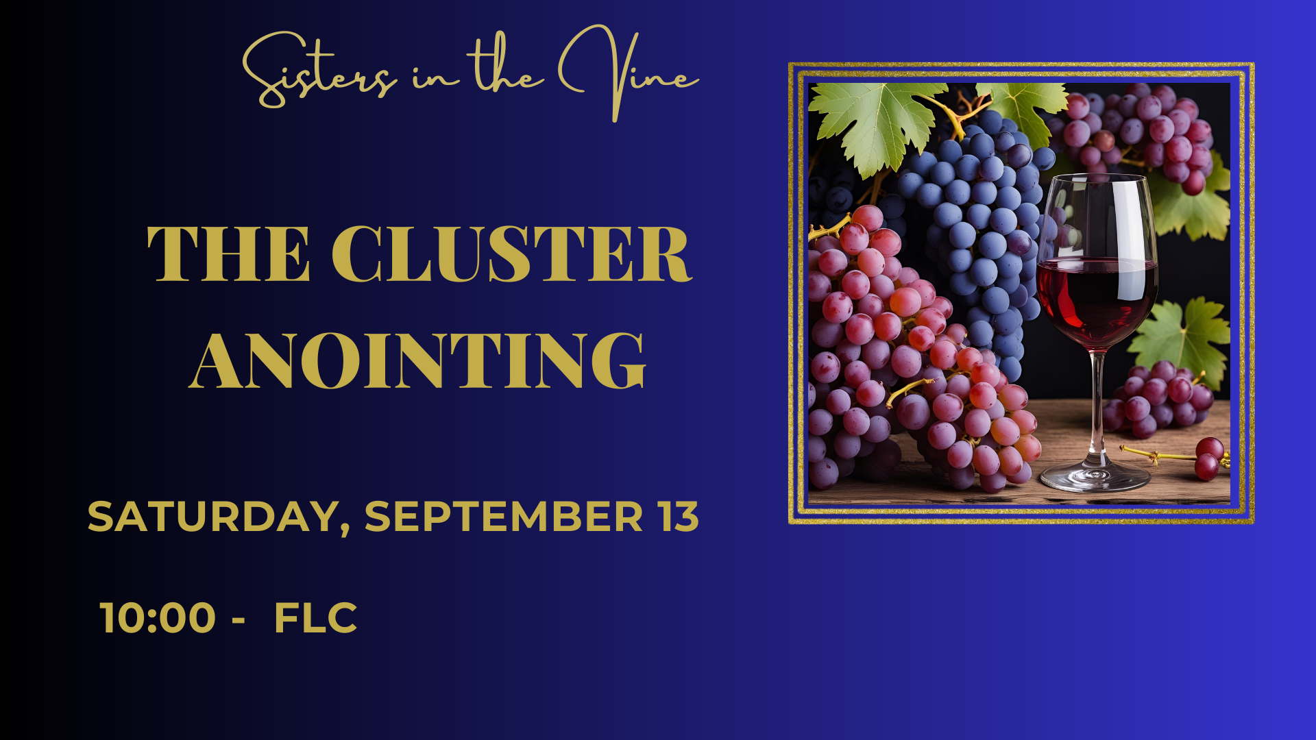 Ladies September Fellowship Meeting: “The Cluster Anointing”