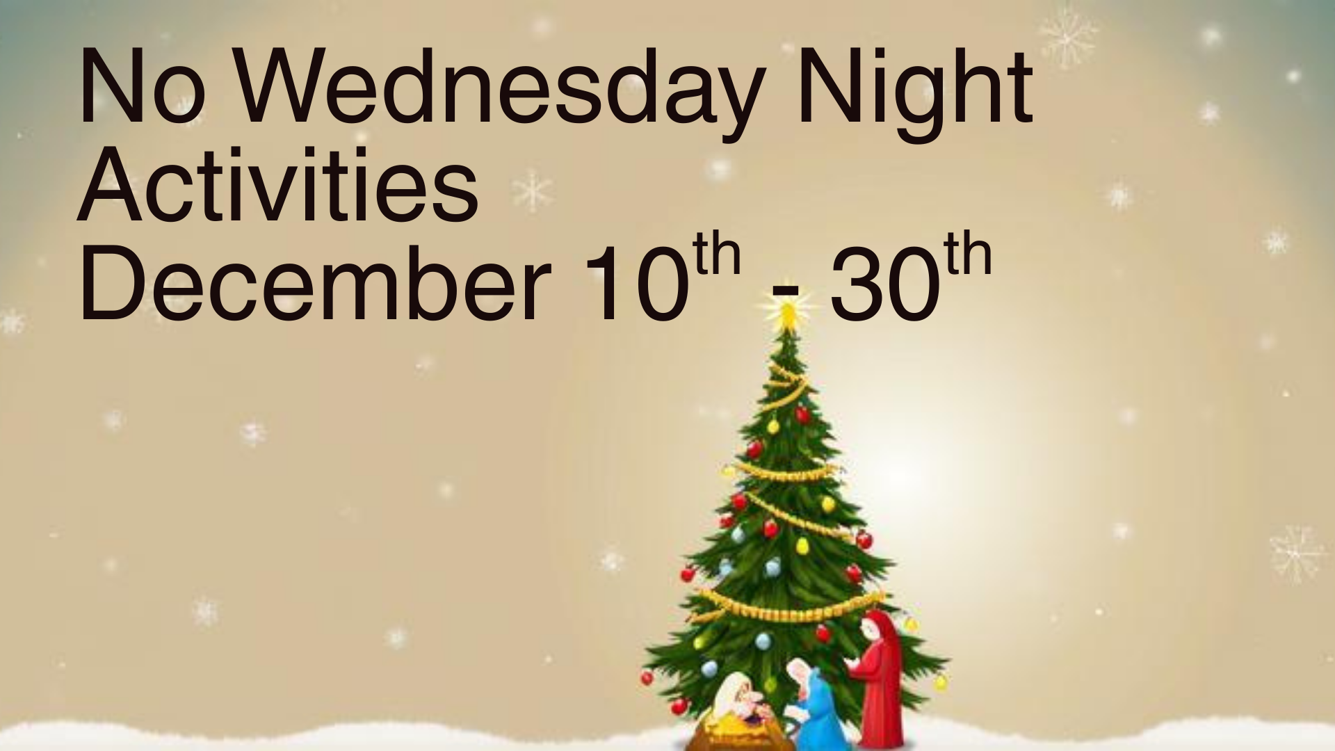 December Activities Update