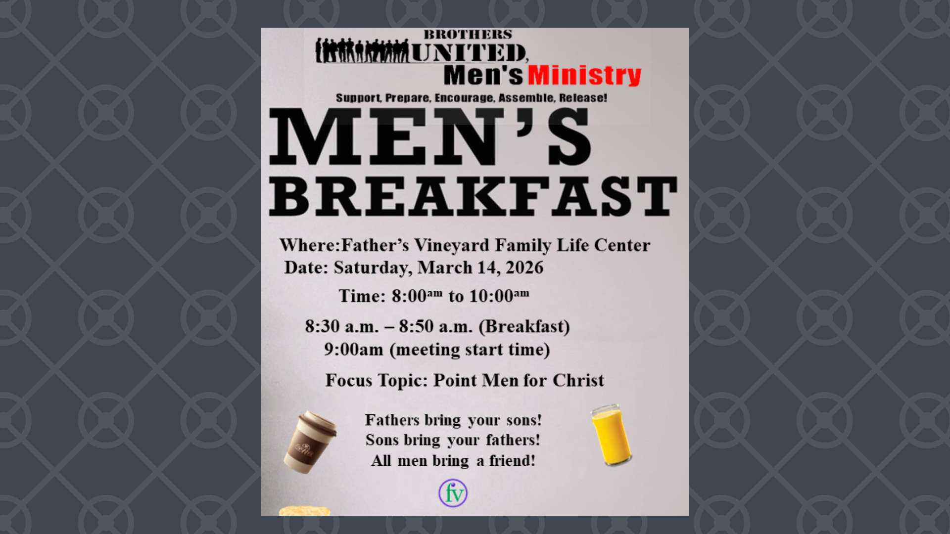 Men’s Breakfast: “Point Men for Christ”