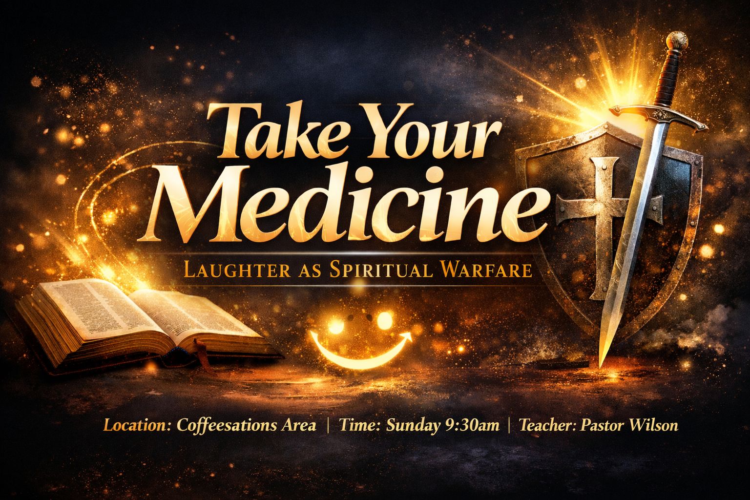 Take Your Medicine: Laughter as Spiritual Warfare – 2 week course with Pastor Terry Wilson