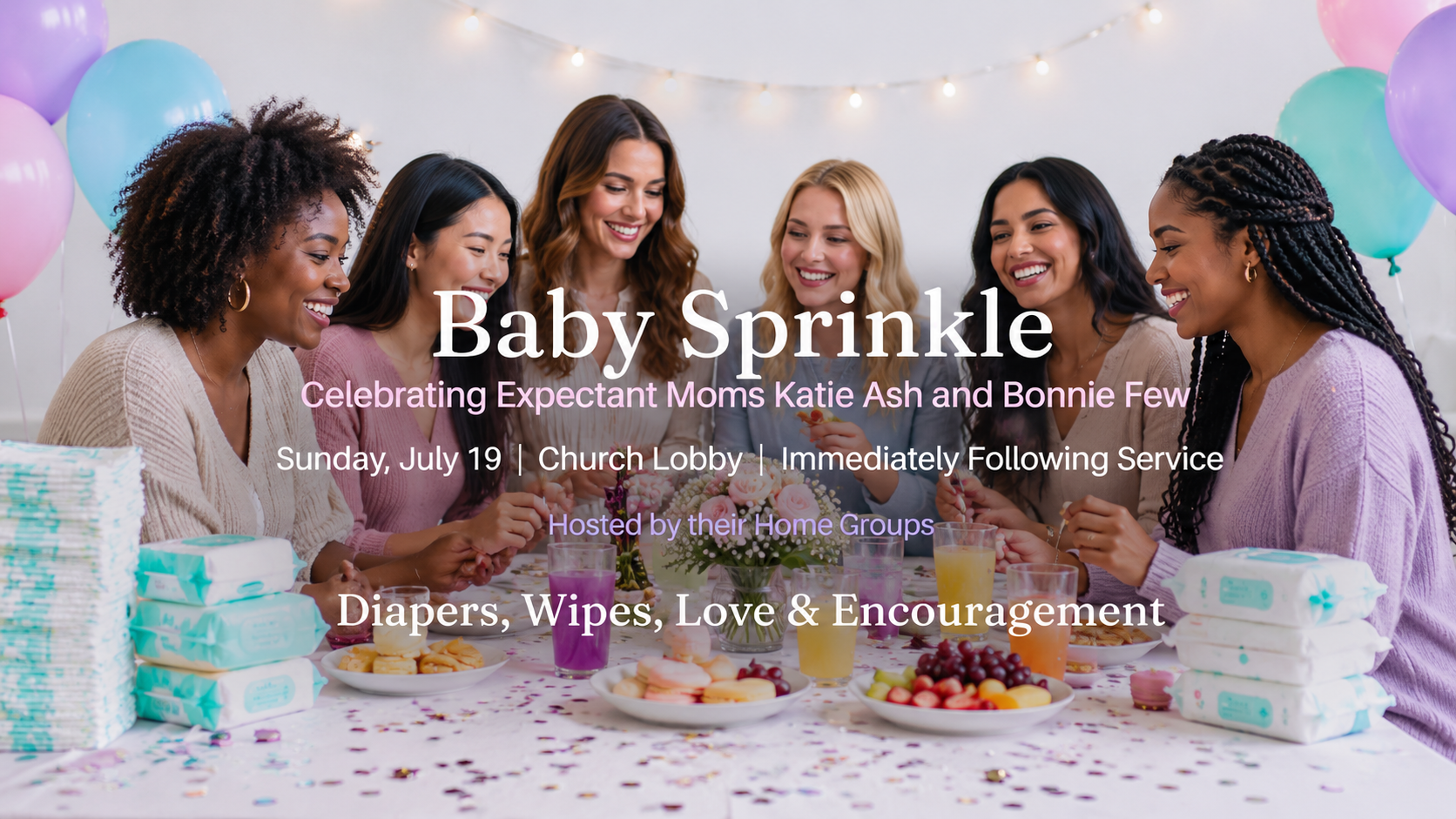 Baby Sprinkle Sunday, July 19th Immediately Following Service in the Foyer