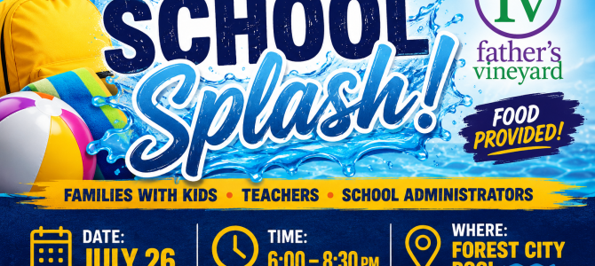 Back to School Splash at Forest City Pool | July 26 6:00pm – 8:30pm